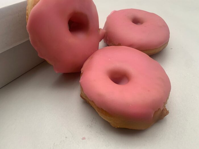 The Bakery Store's "Giant Messy Donuts" Pink Rose Flavour