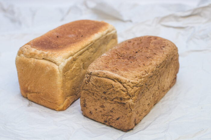 White & Granary Tin Loaves